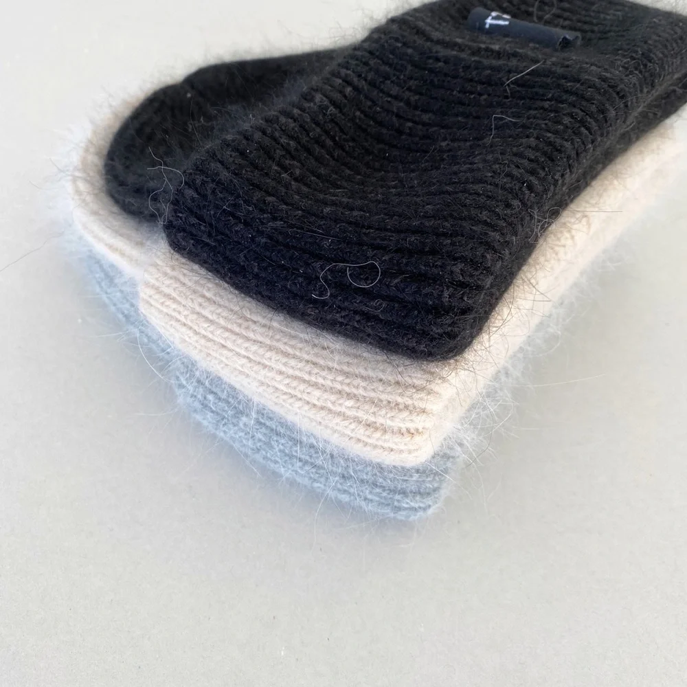 NWT Knit Rabbit Fur Toques - Picture 10 of 10